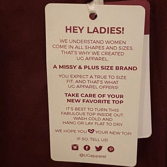 NWT UG Apparel Virginia Tech V-neck 3/4 Flared Sleeve Womens Top Size M - Picture 10 of 11